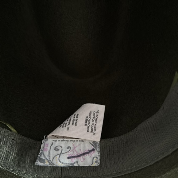 Free People Dark Green Fedora NWOT - Picture 3 of 3